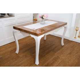Finezza 45x150 cm Dolce Nakışlı Keten Efekt Kumaş Kreme Pembe Runner