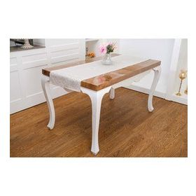 Finezza 45x150 cm Iris Jakar Polyester Kumaş Bej Runner