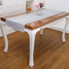 Finezza 45x150 cm Lola Jakar Polyester Kumaş Gri Runner