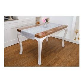 Finezza 45x150 cm Lola Jakar Polyester Kumaş Gri Runner