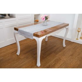 Finezza 45x150 cm Lola Jakar Polyester Kumaş Gri Runner