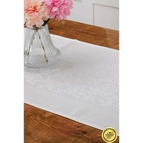 Finezza 45x150 cm Lola Jakar Polyester Kumaş Krem Runner