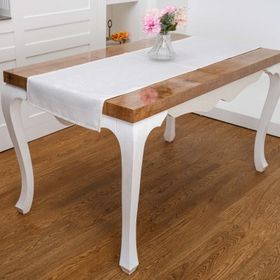 Finezza 45x150 cm Lola Jakar Polyester Kumaş Krem Runner