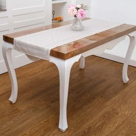 Finezza 45x150 cm Roma Jakar Polyester Kumaş Bej Runner