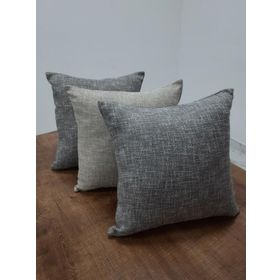 Finezza 45x45 cm Degrade Keten Kumaş Gri Kırlent