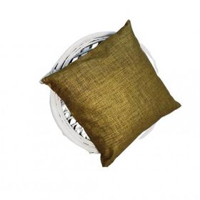 Finezza 45x45 cm Linen Pamuk Keten Baskılı Haki Kırlent