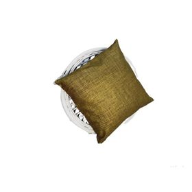 Finezza 45x45 cm Linen Pamuk Keten Baskılı Haki Kırlent