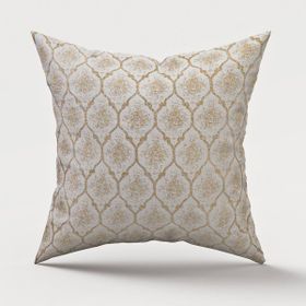 Finezza 45x45 cm Melisa Damask Baskılı Duck Kumaş Gold Kırlent