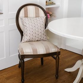 Finezza 45x45 cm Melisa Damask Baskılı Duck Kumaş Kahverengi Kırlent