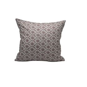Finezza 45x45 cm Melisa Damask Baskılı Duck Kumaş Kahverengi Kırlent