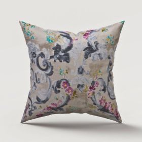 Finezza 575 45x45 cm Menekşe Çiçek Baskılı Duck Kumaşlı Kırlent