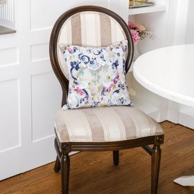 Finezza 575 45x45 cm Menekşe Çiçek Baskılı Duck Kumaşlı Kırlent