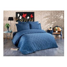 Finezza 586 6 Parça Monaco Bambu Jakar Kumaş İndigo Çift Kişilik Nevresim Takımı