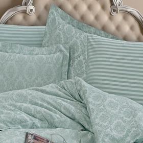 Finezza 60x80 cm Monaco Bambu Jakar Kumaş Mint 2'li Oksford Yastık Kılıfı