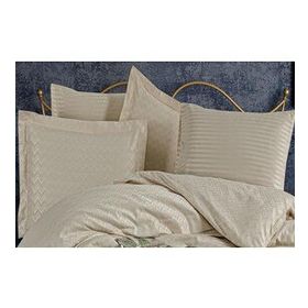Finezza 60x80 cm Odesa Bambu Jakar Kumaş Bej 2'li Oksford Yastık Kılıfı
