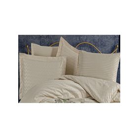 Finezza 60x80 cm Odesa Bambu Jakar Kumaş Bej 2'li Oksford Yastık Kılıfı
