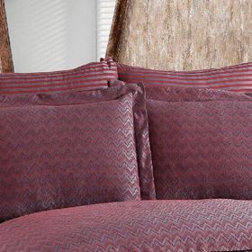 Finezza 60x80 cm Odesa Bambu Jakar Kumaş Bordo 2'li Oksford Yastık Kılıfı