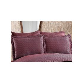 Finezza 60x80 cm Odesa Bambu Jakar Kumaş Bordo 2'li Oksford Yastık Kılıfı