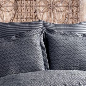 Finezza 60x80 cm Odesa Bambu Jakar Kumaş Füme 2'li Oksford Yastık Kılıfı
