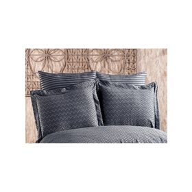 Finezza 60x80 cm Odesa Bambu Jakar Kumaş Füme 2'li Oksford Yastık Kılıfı