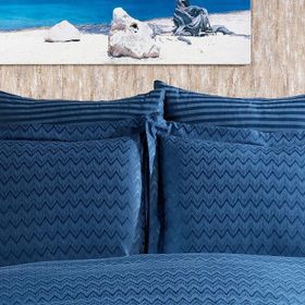 Finezza 60x80 cm Odesa Bambu Jakar Kumaş Indigo 2'li Oksford Yastık Kılıfı