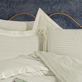 Finezza 60x80 cm Odesa Bambu Jakar Kumaş Krem 2'li Oksford Yastık Kılıfı