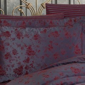 Finezza 60x80 cm Rita Bambu Jakar Kumaş Bordo 2'li Oksford Yastık Kılıfı