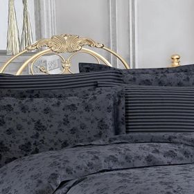Finezza 60x80 cm Rita Bambu Jakar Kumaş Füme 2'li Oksford Yastık Kılıfı