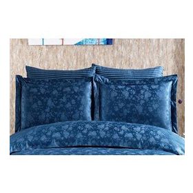 Finezza 60x80 cm Rita Bambu Jakar Kumaş Indigo 2'li Oksford Yastık Kılıfı