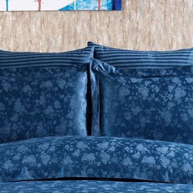 Finezza 60x80 cm Rita Bambu Jakar Kumaş Indigo 2'li Oksford Yastık Kılıfı
