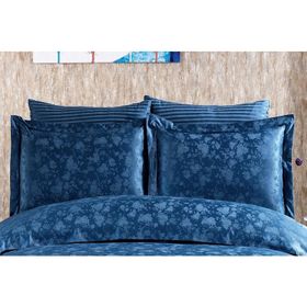 Finezza 60x80 cm Rita Bambu Jakar Kumaş Indigo 2'li Oksford Yastık Kılıfı