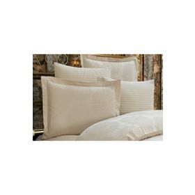 Finezza 60x80 cm Tiara Bambu Jakar Kumaş Bej 2'li Oksford Yastık Kılıfı