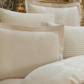 Finezza 60x80 cm Tiara Bambu Jakar Kumaş Bej 2'li Oksford Yastık Kılıfı
