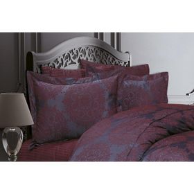 Finezza 60x80 cm Tiara Bambu Jakar Kumaş Bordo 2'li Oksford Yastık Kılıfı