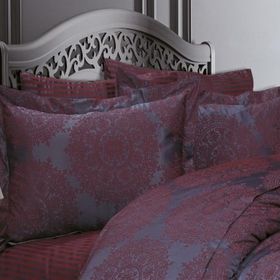 Finezza 60x80 cm Tiara Bambu Jakar Kumaş Bordo 2'li Oksford Yastık Kılıfı