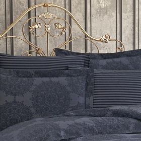 Finezza 60x80 cm Tiara Bambu Jakar Kumaş Füme 2'li Oksford Yastık Kılıfı