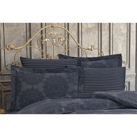 Finezza 60x80 cm Tiara Bambu Jakar Kumaş Füme 2'li Oksford Yastık Kılıfı