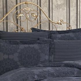 Finezza 60x80 cm Tiara Bambu Jakar Kumaş Füme 2'li Oksford Yastık Kılıfı
