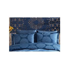 Finezza 60x80 cm Tiara Bambu Jakar Kumaş Indigo 2'li Oksford Yastık Kılıfı
