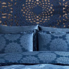 Finezza 60x80 cm Tiara Bambu Jakar Kumaş Indigo 2'li Oksford Yastık Kılıfı