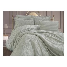 Finezza 616 6 Parça Tiara Bambu Jakar Kumaş Mint Yeşil Çift Kişilik Nevresim Takımı