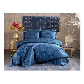 Finezza 635 6 Parça Tiara Bambu Jakar Kumaş İndigo Çift Kişilik Nevresim Takımı