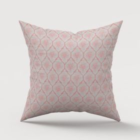 Finezza 747 45x45 cm Pembe Melisa Damask Baskılı Duck Kumaşlı Kırlent