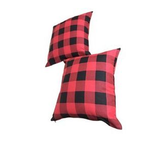 Finezza 795 2 Adet 45x45 cm Kırmızı Siyah Petit Ekose Poly Kumalı Kırlent