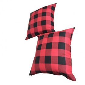 Finezza 795 2 Adet 45x45 cm Kırmızı Siyah Petit Ekose Poly Kumalı Kırlent