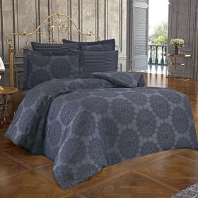Finezza 897 6 Parça Tiara Bambu Jakar Kumaş Koyu Gri Çift Kişilik Nevresim Takımı