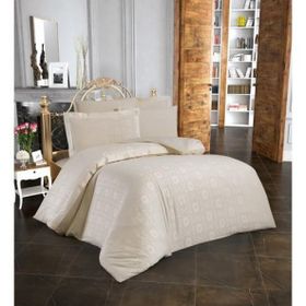 Finezza 904 6 Parça Jardin Bambu Jakar Kumaş Krem Çift Kişilik Nevresim Takımı