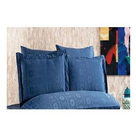 Finezza Jardin Bambu Jakar Kumaş İndigo İkili Oksford 60x80 cm Yastık Kılıfı