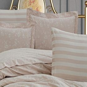 Finezza Rita Bambu Jakar Kumaş Krem ikili Oksford 60x80 cm Yastık Kılıfı