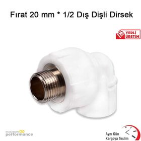 Fırat 0096 20 mm 1 2 Dış Dişli Dirsek